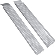 2 rampe di carico per auto, portata: 400 kg, in acciaio zincato, per moto, ATV, rimorchi, auto, argento, 160 cm