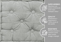 6 Pezzi Cuscini Sedia Quadrati Alti Mattonella Trapuntati 40x40 Cm Altezza 6 Cm Cuscino Spesso Cucina Interno Esterno Coprisedia Cuscino Da Pavimento Con Maniglia  Grigio Melange