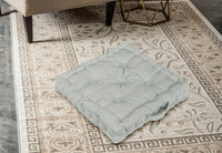 6 Pezzi Cuscini Sedia Quadrati Alti Mattonella Trapuntati 40x40 Cm Altezza 6 Cm Cuscino Spesso Cucina Interno Esterno Coprisedia Cuscino Da Pavimento Con Maniglia  Grigio Melange