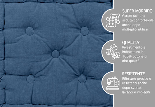 6 Pezzi Cuscini Sedia Quadrati Alti Mattonella Trapuntati 40x40 Cm Altezza 6 Cm Cuscino Spesso Cucina Interno Esterno Coprisedia Cuscino Da Pavimento Con Maniglia  Carta da zucchero