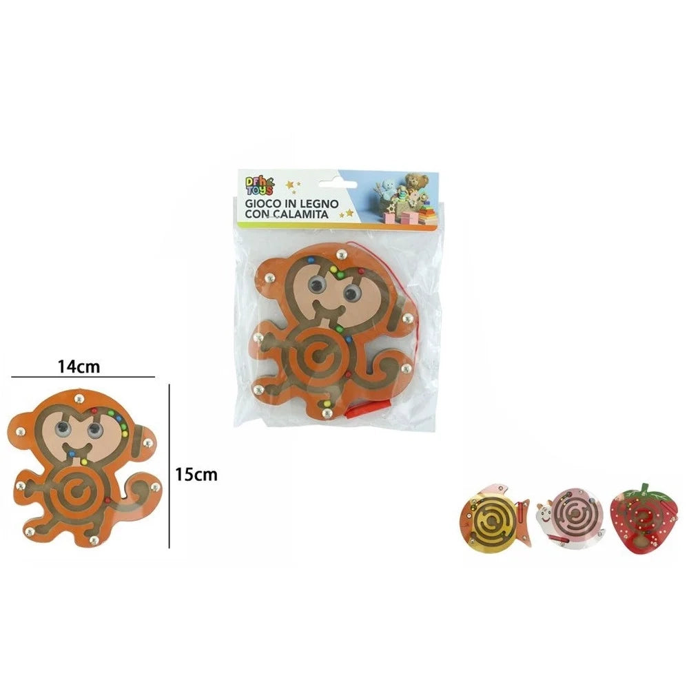 Trade Shop - Labirinto Con Calamita In Legno Gioco Palline Giocattolo Per Bambini 4 Modelli 74772 -