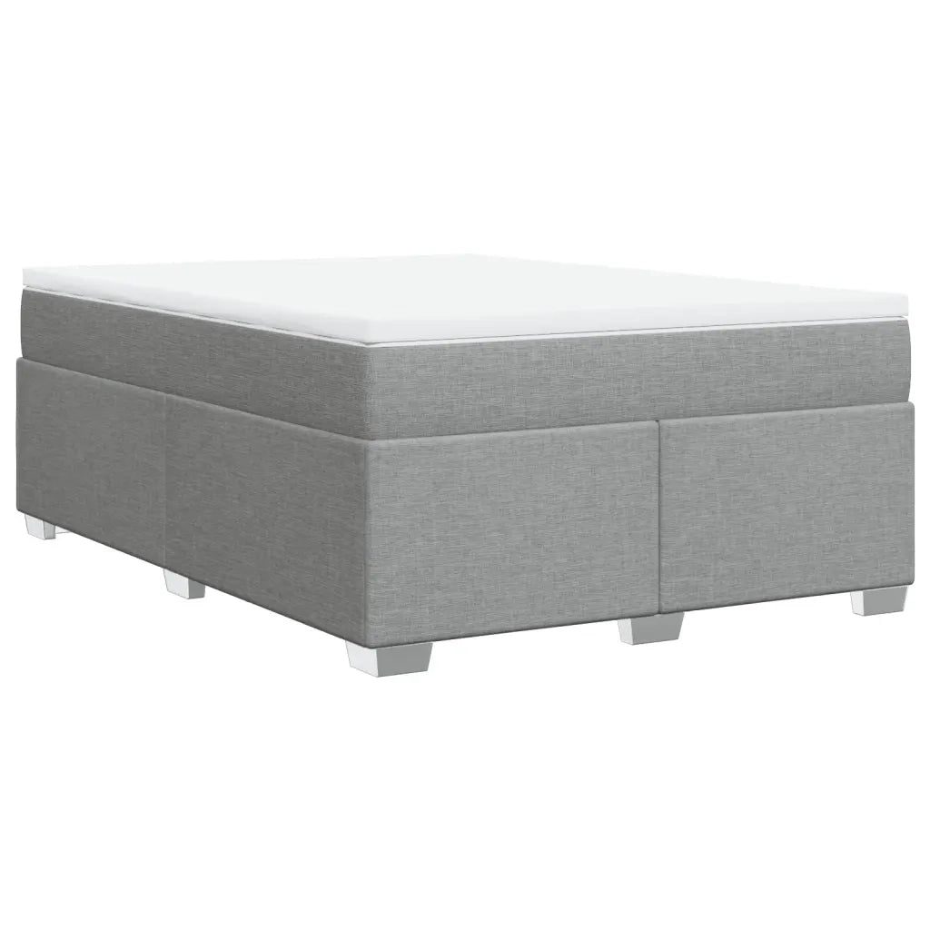 Giroletto a Molle con Materasso Grigio Chiaro 140x200cm Tessuto 3285137