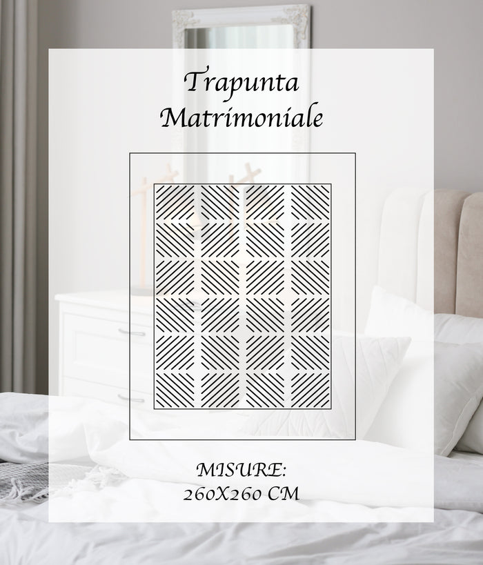 Trapunta Elegante Matrimoniale In Velluto Piumone Invernale Effetto Piuma 580 Gr/Mq Piumino Caldo Due Piazze Inverno Coperta Duck Friendly Nero - Matrimoniale