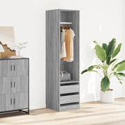 Armadio con Cassetti Grigio Sonoma 50x50x200 Legno Multistrato