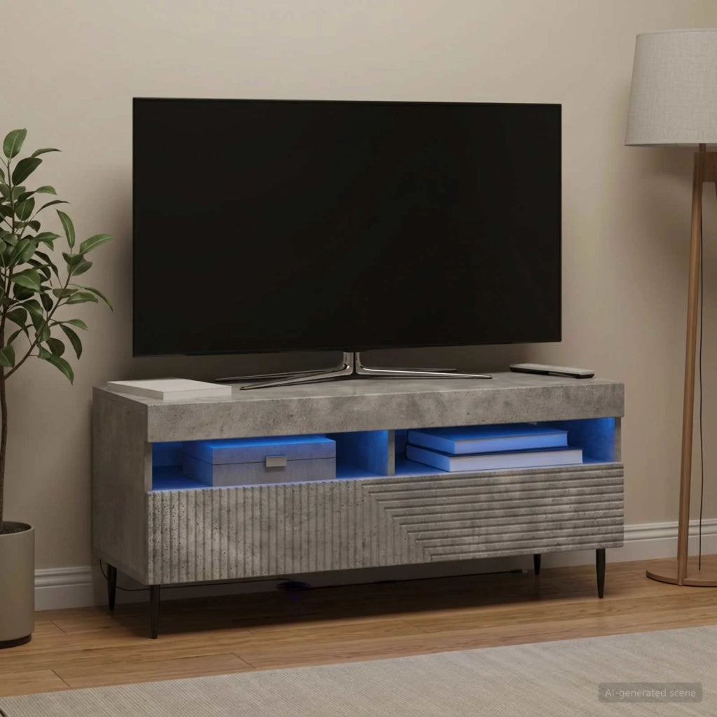 Mobile TV LED Grigio Cemento Legno ingegnerizzato 896988