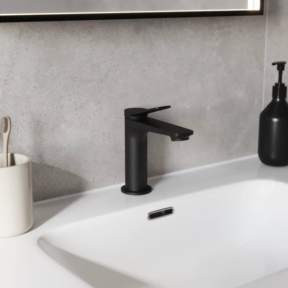 Miscelatore lavabo senza scarico nero opaco | Anne
