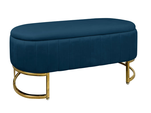 Panca Imbottita Divanetto In Velluto Contenitore Pouf PortaOggetti Panca Sgabello A Pie Di Letto Con Gambe In Metallo Dorato Cassapanca Ingresso Legno Massello Panchina  - Petrolio