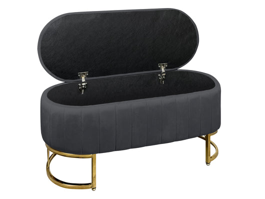 Panca Imbottita Divanetto In Velluto Contenitore Pouf PortaOggetti Panca Sgabello A Pie Di Letto Con Gambe In Metallo Dorato Cassapanca Ingresso Legno Massello Panchina  - Stone