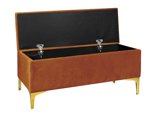 Pouf Panca Imbottita Divanetto In Velluto Contenitore PortaOggetti Panca Sgabello A Pie Di Letto Con Gambe In Metallo Dorato Cassapanca Ingresso Legno Massello Panchina  - Ruggine