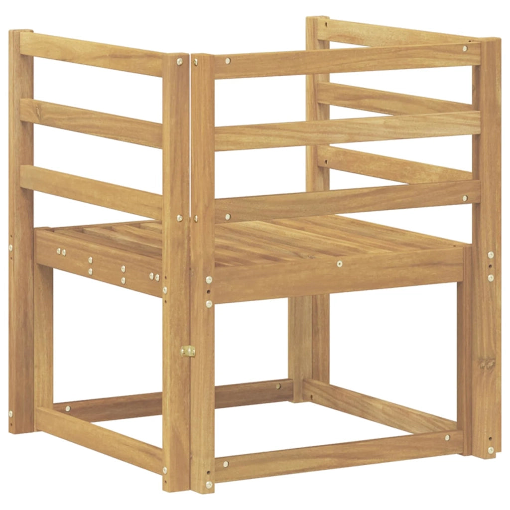 Set di divani da esterno Legno di Acacia Massello Bianco 3438958