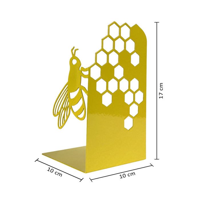 Set 2 Pezzi Fermalibri In Metallo Antigraffio Per Mensole Libreria Design Moderno Supporto Porta Libro Antiscivolo Mensola Decorazione Casa Ufficio Scrivania Cd Riviste Idea Regalo Organizzatore  - Api
