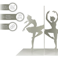 Set 2 Pezzi Fermalibri In Metallo Antigraffio Per Mensole Libreria Design Moderno Supporto Porta Libro Antiscivolo Mensola Decorazione Casa Ufficio Scrivania Cd Riviste Idea Regalo Organizzatore  - Bellerine