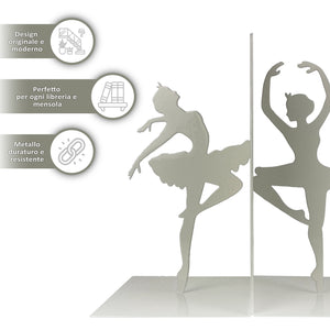 Set 2 Pezzi Fermalibri In Metallo Antigraffio Per Mensole Libreria Design Moderno Supporto Porta Libro Antiscivolo Mensola Decorazione Casa Ufficio Scrivania Cd Riviste Idea Regalo Organizzatore  - Bellerine