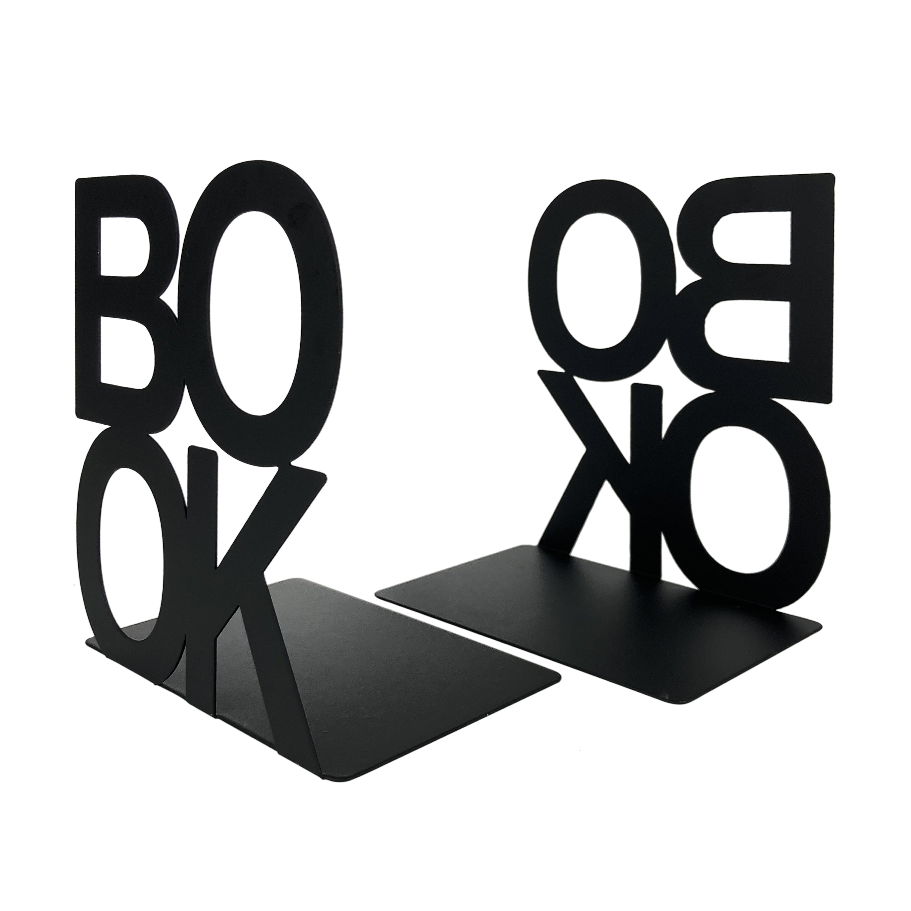 Set 2 Pezzi Fermalibri In Metallo Antigraffio Per Mensole Libreria Design Moderno Supporto Porta Libro Antiscivolo Mensola Decorazione Casa Ufficio Scrivania Cd Riviste Idea Regalo Organizzatore  - Book