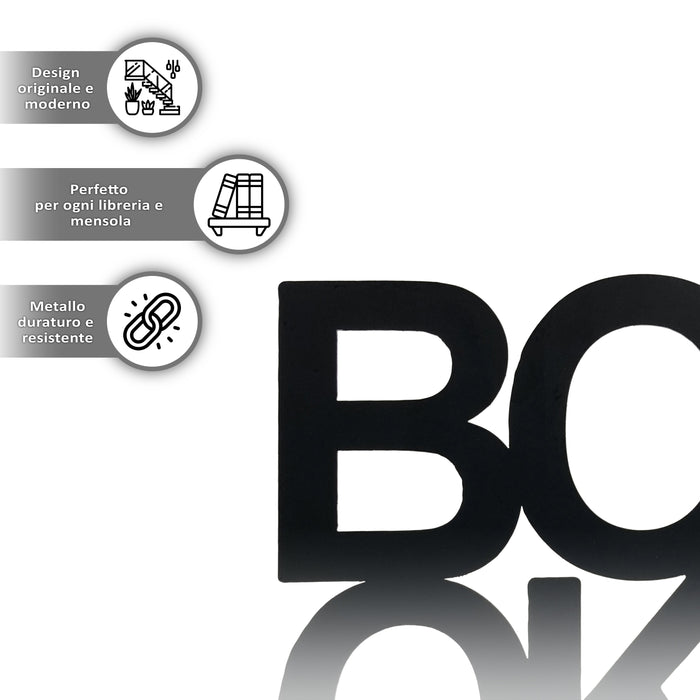Set 2 Pezzi Fermalibri In Metallo Antigraffio Per Mensole Libreria Design Moderno Supporto Porta Libro Antiscivolo Mensola Decorazione Casa Ufficio Scrivania Cd Riviste Idea Regalo Organizzatore  - Book