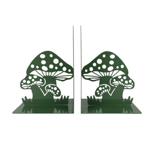 Set 2 Pezzi Fermalibri In Metallo Antigraffio Per Mensole Libreria Design Moderno Supporto Porta Libro Antiscivolo Mensola Decorazione Casa Ufficio Scrivania Cd Riviste Idea Regalo Organizzatore  - Funghetti