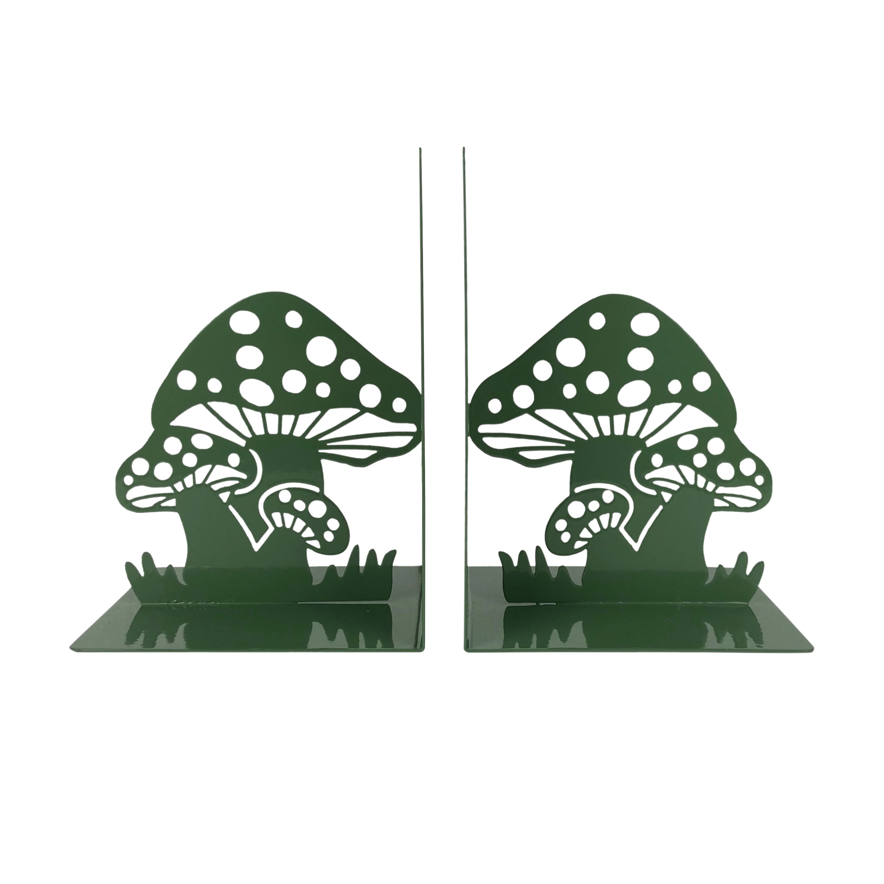 Set 2 Pezzi Fermalibri In Metallo Antigraffio Per Mensole Libreria Design Moderno Supporto Porta Libro Antiscivolo Mensola Decorazione Casa Ufficio Scrivania Cd Riviste Idea Regalo Organizzatore  - Funghetti