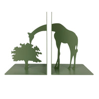 Set 2 Pezzi Fermalibri In Metallo Antigraffio Per Mensole Libreria Design Moderno Supporto Porta Libro Antiscivolo Mensola Decorazione Casa Ufficio Scrivania Cd Riviste Idea Regalo Organizzatore  - Giraffa