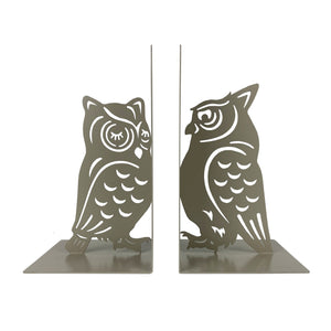 Set 2 Pezzi Fermalibri In Metallo Antigraffio Per Mensole Libreria Design Moderno Supporto Porta Libro Antiscivolo Mensola Decorazione Casa Ufficio Scrivania Cd Riviste Idea Regalo Organizzatore  - Gufetti