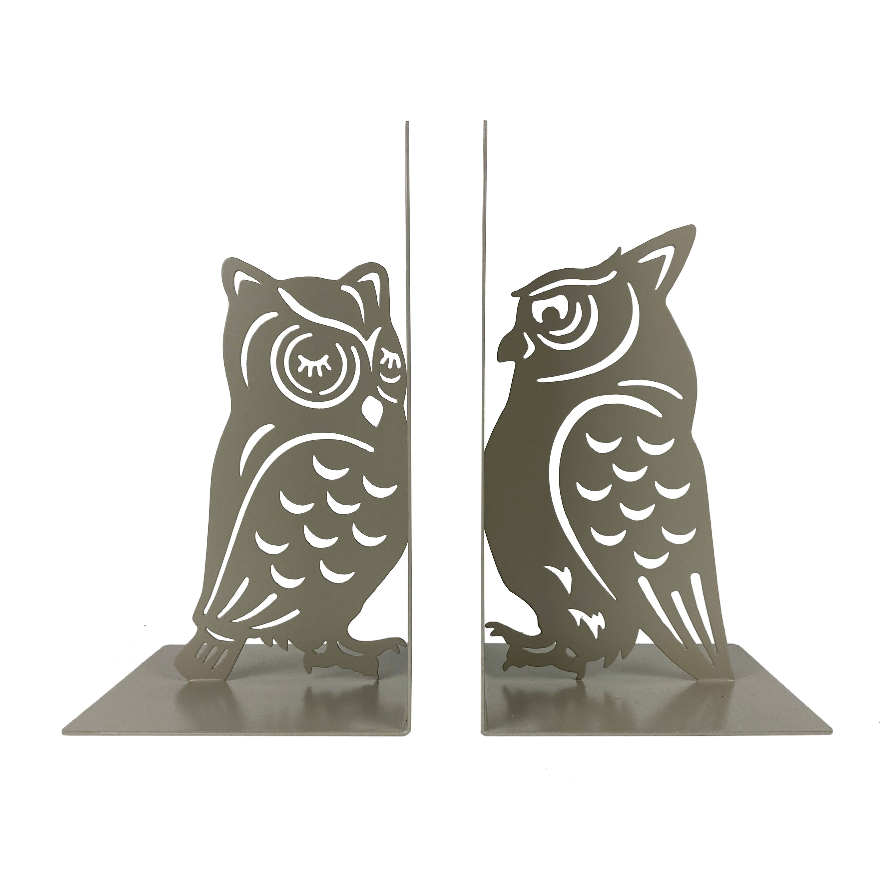 Set 2 Pezzi Fermalibri In Metallo Antigraffio Per Mensole Libreria Design Moderno Supporto Porta Libro Antiscivolo Mensola Decorazione Casa Ufficio Scrivania Cd Riviste Idea Regalo Organizzatore  - Gufetti