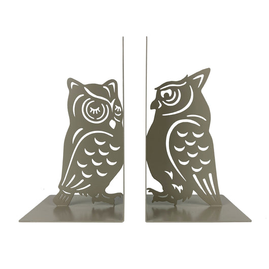 Set 2 Pezzi Fermalibri In Metallo Antigraffio Per Mensole Libreria Design Moderno Supporto Porta Libro Antiscivolo Mensola Decorazione Casa Ufficio Scrivania Cd Riviste Idea Regalo Organizzatore  - Gufetti