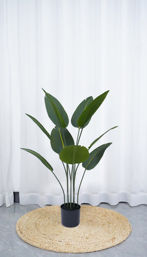 Pianta Finta Da Interno Artificiale Grandi Varie Altezze 100/150/180 Cm Artificiali Vari Modelli Modellabili Decorazioni Casa Ufficio - Uccello del Paradiso - Altezza 100cm