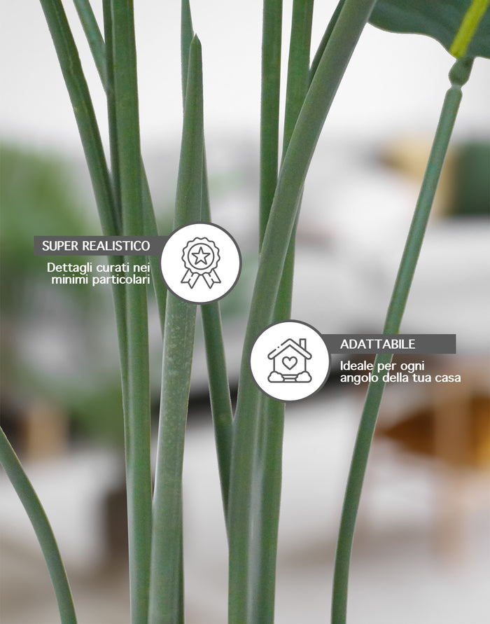 Pianta Finta Da Interno Artificiale Grandi Varie Altezze 100/150/180 Cm Artificiali Vari Modelli Modellabili Decorazioni Casa Ufficio - Uccello del Paradiso - Altezza 100cm