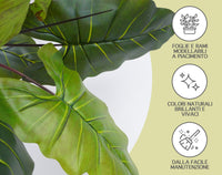 Pianta Finta Da Interno Artificiale Grandi Varie Altezze 100/150/180 Cm Artificiali Vari Modelli Modellabili Decorazioni Casa Ufficio - Taro - Altezza 100cm