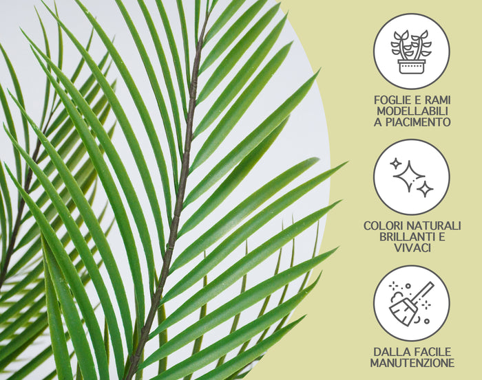 Pianta Finta Da Interno Artificiale Grandi Varie Altezze 100/150/180 Cm Artificiali Vari Modelli Modellabili Decorazioni Casa Ufficio - Palma - Altezza 100cm