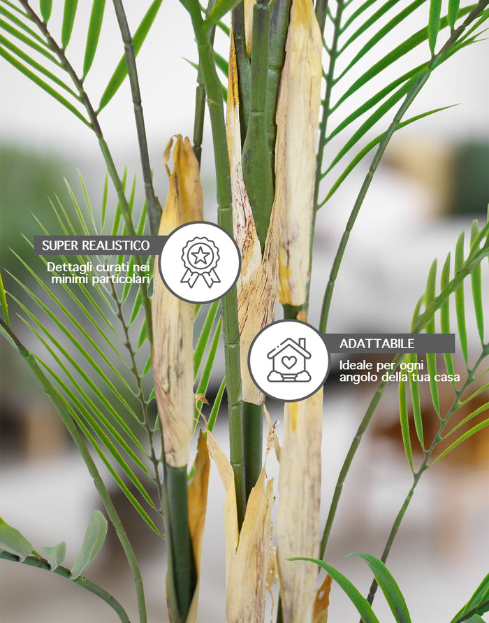 Pianta Finta Da Interno Artificiale Grandi Varie Altezze 100/150/180 Cm Artificiali Vari Modelli Modellabili Decorazioni Casa Ufficio - Palma - Altezza 180cm