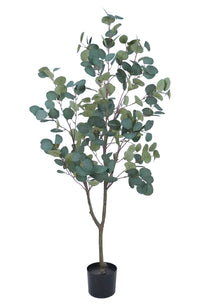 Pianta Finta Da Interno Artificiale Grandi Varie Altezze 100/150/180 Cm Artificiali Vari Modelli Modellabili Decorazioni Casa Ufficio - Albero di Eucalipto - Altezza 180cm