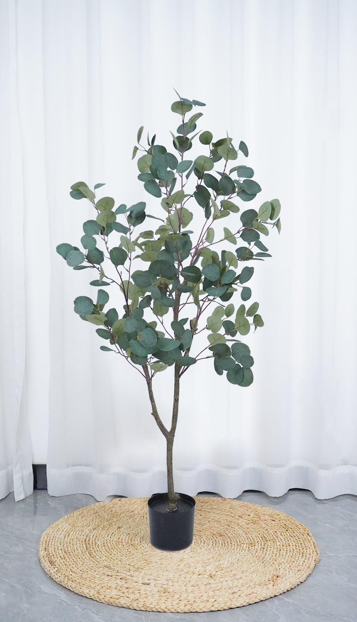 Pianta Finta Da Interno Artificiale Grandi Varie Altezze 100/150/180 Cm Artificiali Vari Modelli Modellabili Decorazioni Casa Ufficio - Albero di Eucalipto - Altezza 180cm