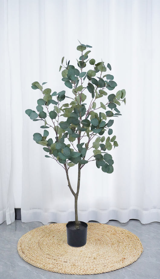 Pianta Finta Da Interno Artificiale Grandi Varie Altezze 100/150/180 Cm Artificiali Vari Modelli Modellabili Decorazioni Casa Ufficio - Albero di Eucalipto - Altezza 180cm