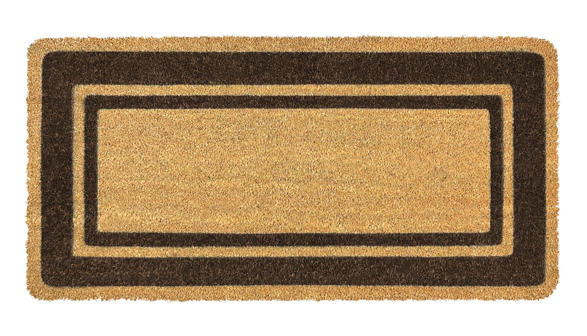  Zerbino Ingresso  In Cocco Naturale Misura XXL Grande Rettangolare 100 x 50 Cm Tappeto Asciugapassi Tappetino Antiscivolo Interno Esterno Porta Entrata Raschiafango - Marrone