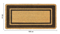  Zerbino Ingresso  In Cocco Naturale Misura XXL Grande Rettangolare 100 x 50 Cm Tappeto Asciugapassi Tappetino Antiscivolo Interno Esterno Porta Entrata Raschiafango - Marrone