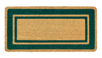  Zerbino Ingresso  In Cocco Naturale Misura XXL Grande Rettangolare 100 x 50 Cm Tappeto Asciugapassi Tappetino Antiscivolo Interno Esterno Porta Entrata Raschiafango - Verde