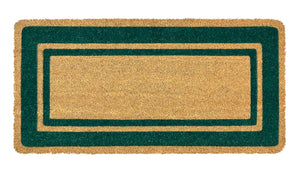  Zerbino Ingresso  In Cocco Naturale Misura XXL Grande Rettangolare 100 x 50 Cm Tappeto Asciugapassi Tappetino Antiscivolo Interno Esterno Porta Entrata Raschiafango - Verde