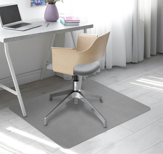 Tappeto Per Sedia Da Ufficio 95 x 120 Cm Antigraffio Per Sedie Da Scrivania Per Pavimenti In Legno o Piastrelle Salvapavimento Protettivo Sedute Con Ruote Rotelle Lavoro Gaming  - Grigio - 95x120 cm