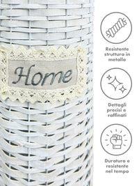 Portarotolo Carta Igienica Da Terra Con Coperchio Portacarta Struttura Robusta In Metallo Con Rivestimento Elegante Design Moderno Accessori Bagno In Vimini Intrecciato Fino a 4 Rotoli   - Heart