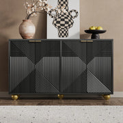 Credenza con Ante e Ripiani ¨C Xylo ¨C Legno, Metallo, Gambe Sferiche