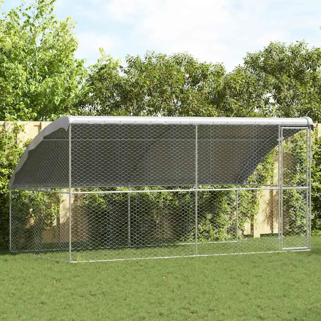 Cuccia per cani 2 pcs Argento 4 x 2 x 2 m Acciaio zincato 3368328