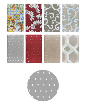 Telo Arredo In Cotone Panama Stampato Varie Fantasie GrandFoulard Copridivano Copriletto Sofà Prodotto Italiano Singolo e Matrimoniale  - Love grigio - 2 Posti