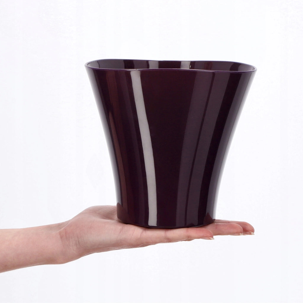 KADAX - Copertura per vaso da fiori in plastica viola, 16 cm