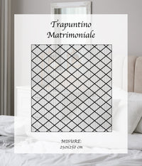 Copriletto Trapuntato Matrimoniale Elegante Trapuntino Lavorazione Intrecciata Due Piazze Trapunta Coperta Leggera Coperta Letto Leggera Primavera Estate  - Crema