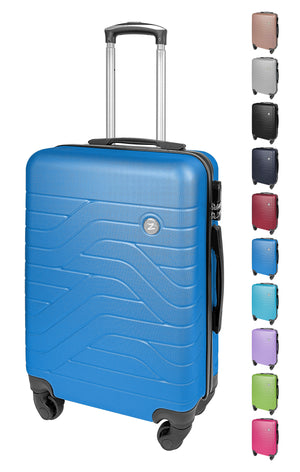 Trolley Bagaglio Mano Rigido 37x20x54.5 Piccolo Ultraleggero Valigia In Abs Con 4 Ruote Manico Chiusura Di Sicurezza Per Compagnie Low Cost Economy Zaino Da Viaggio  - Blu Royal