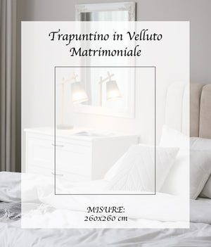 Trapuntino Matrimoniale In Velluto Morbido Primaverile Copriletto Trapunta Leggera Coperta Estiva Elegante Due Piazze Prodotto Italiano Matrimoniale - Bordeaux