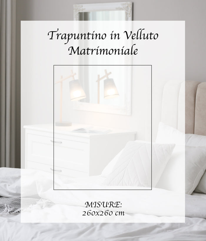 Trapuntino Matrimoniale In Velluto Morbido Primaverile Copriletto Trapunta Leggera Coperta Estiva Elegante Due Piazze Prodotto Italiano Matrimoniale - Bordeaux