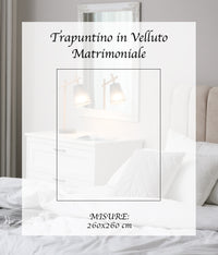 Trapuntino Matrimoniale In Velluto Morbido Primaverile Copriletto Trapunta Leggera Coperta Estiva Elegante Due Piazze Prodotto Italiano Matrimoniale - Cipria