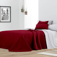 Trapuntino Matrimoniale In Velluto Morbido Primaverile Copriletto Trapunta Leggera Coperta Estiva Elegante Due Piazze Prodotto Italiano Matrimoniale - Bordeaux