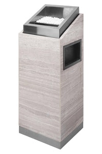 Posacenere 2 In 1 Da Terra Professionale Elegante Interno Esterno Con Secchio Cestino Gettacarte Spazzatura Realizzati In Acciaio Marmo Acciaio Ufficio Bar Ristorante Hotel Design Moderno - Modello ares